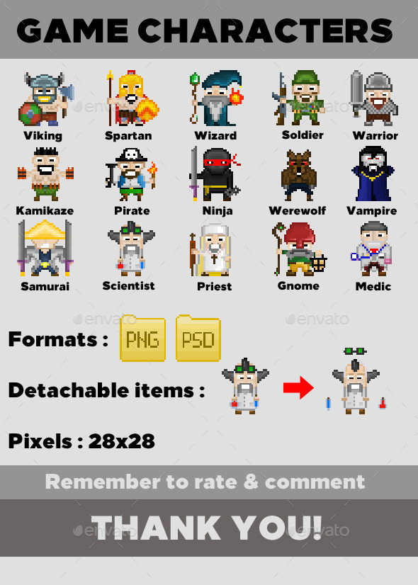 GraphicRiver 15 Game Characters Vol 1 11209063 GraphicRiver 15 Game Characters Vol 1 11209063
