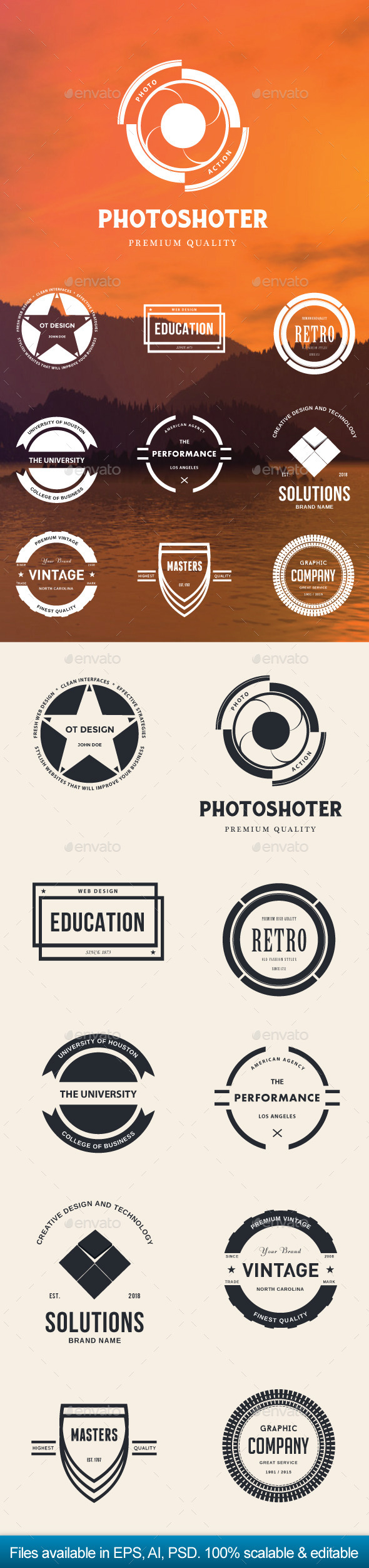 GraphicRiver Modern Retro Badges Vol 2 11293105 GraphicRiver Modern Retro Badges Vol 2 11293105