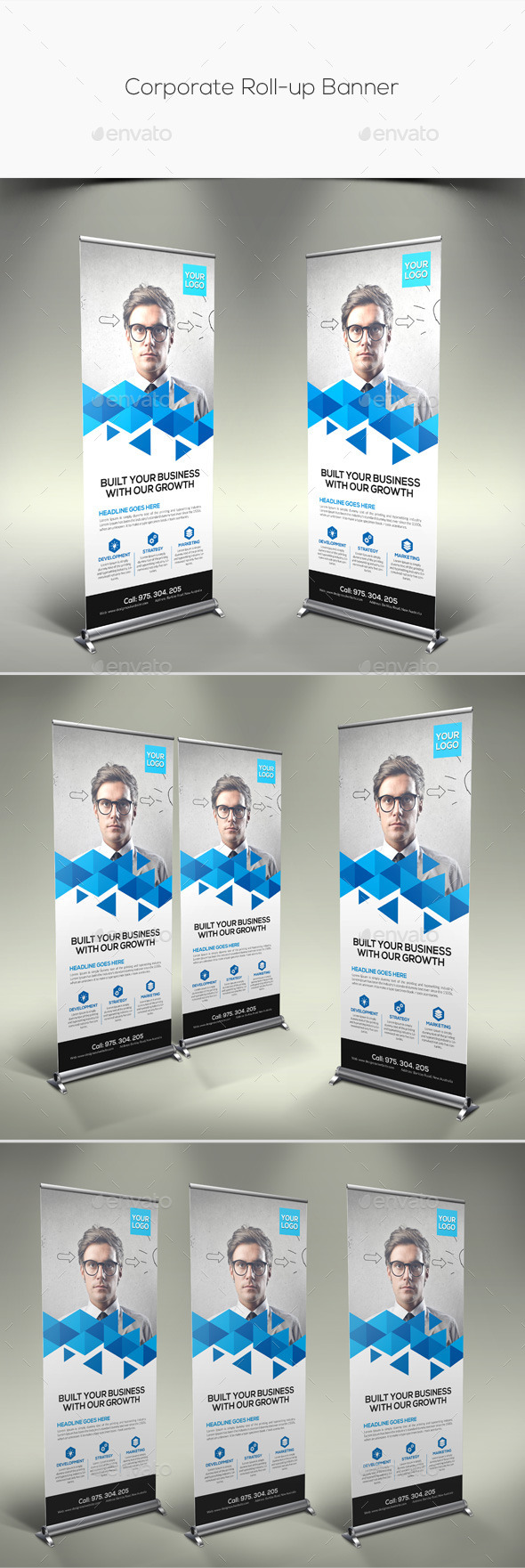 GraphicRiver Corporate Rollup Banner 11293467 GraphicRiver Corporate Rollup Banner 11293467