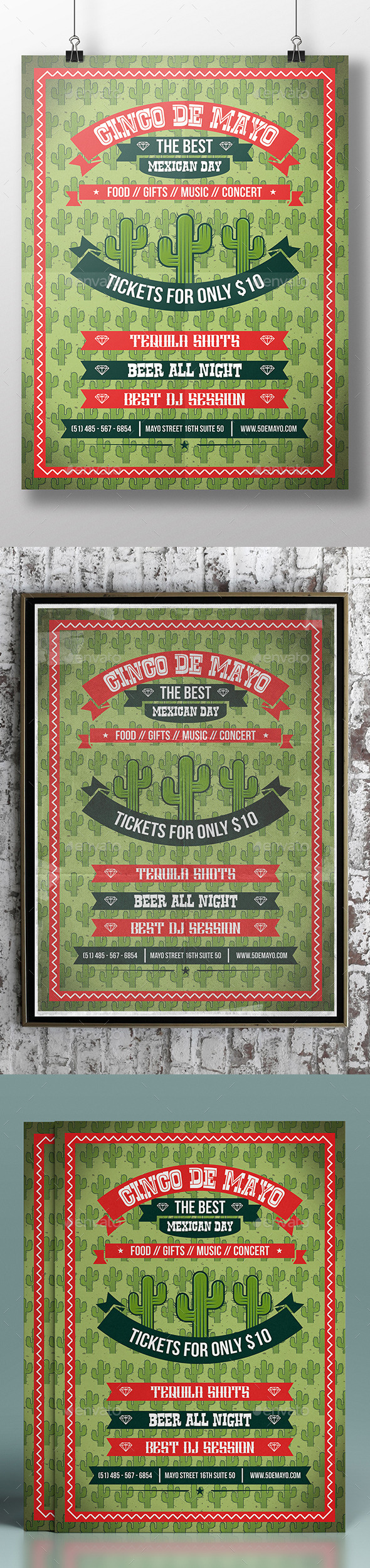 Cinco de Mayo Flyer Template (Clubs & Parties)