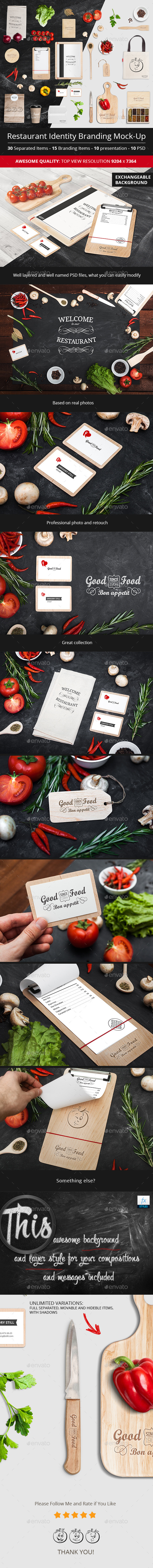 GraphicRiver Restaurant Identity Branding Mock-Up 11295222 GraphicRiver Restaurant Identity Branding Mock-Up 11295222