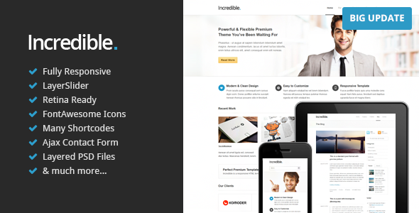 Incredible - Responsive HTML Template