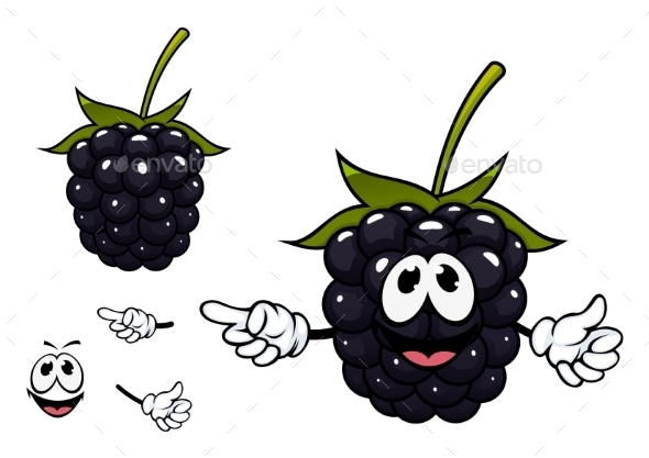 GraphicRiver Funny Ripe Blackberry Fruit Character 11296398 GraphicRiver Funny Ripe Blackberry Fruit Character 11296398