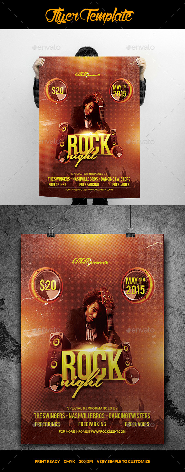 GraphicRiver Rock Night Flyer v1 11296400 GraphicRiver Rock Night Flyer v1 11296400