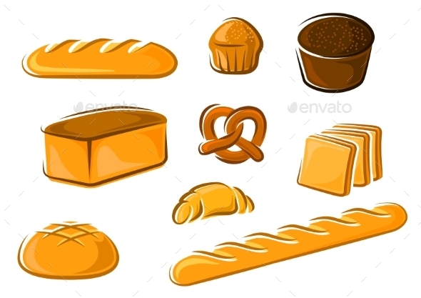 GraphicRiver Cartoon Bakery Products For Baker Shop Design 11296401 GraphicRiver Cartoon Bakery Products For Baker Shop Design 11296401