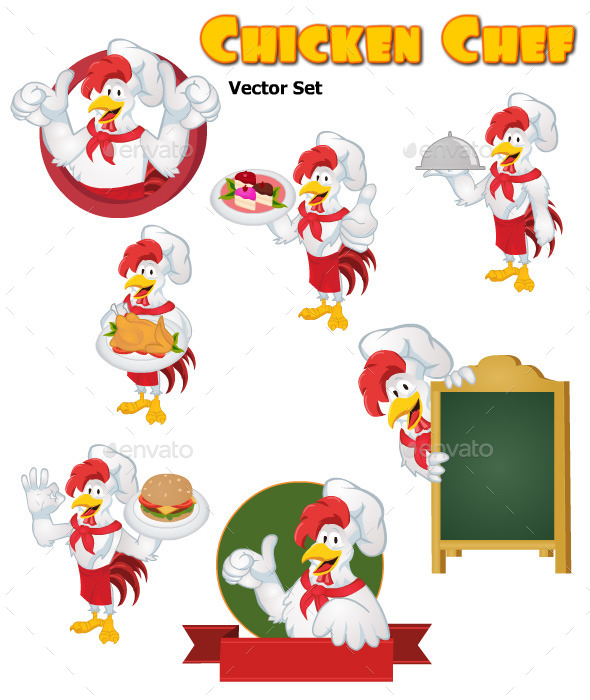GraphicRiver Chicken Chef Vector Set 11207575 GraphicRiver Chicken Chef Vector Set 11207575