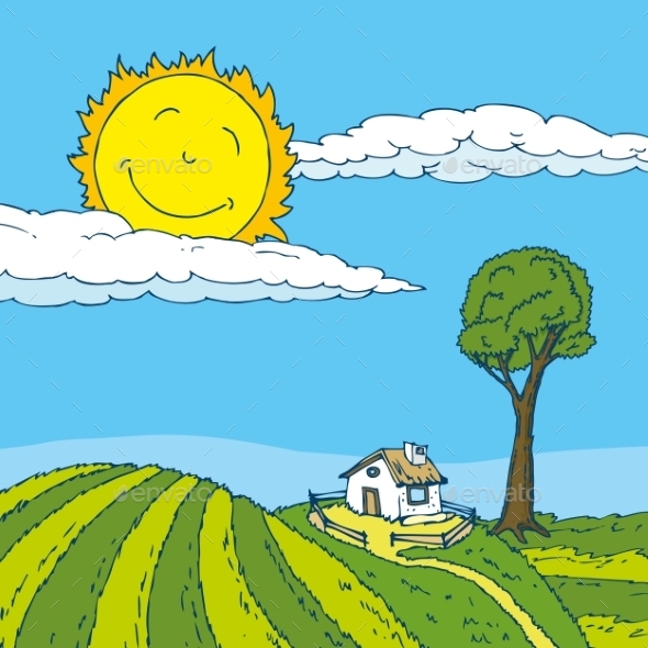 GraphicRiver Summer In The Village 11297744 GraphicRiver Summer In The Village 11297744