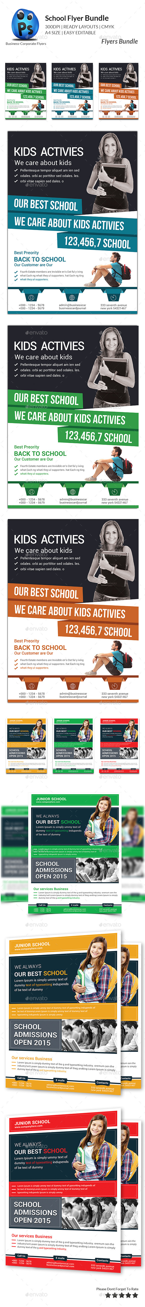 GraphicRiver Junior School Education Flyer Bundle 11297864 GraphicRiver Junior School Education Flyer Bundle 11297864