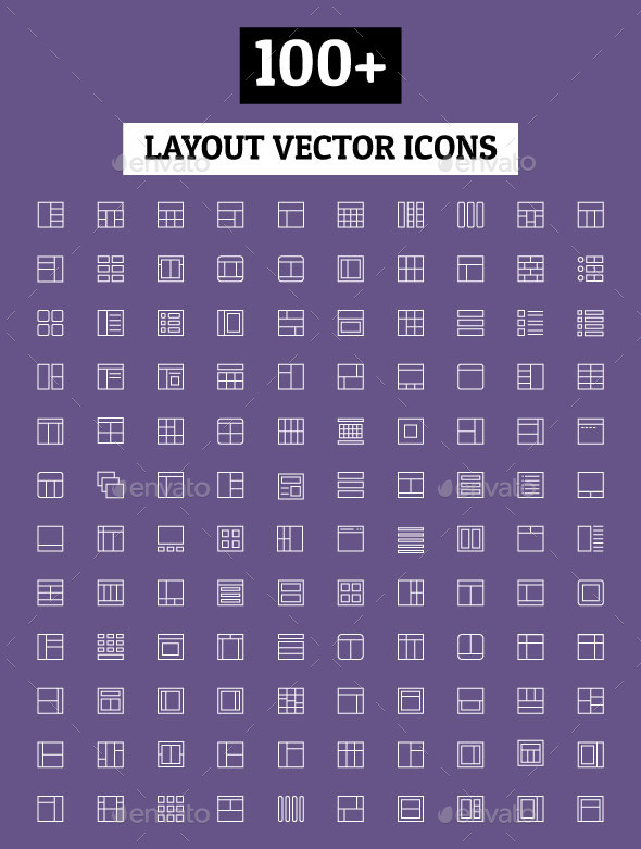 GraphicRiver 100& Layout Vector Icons 11298082 GraphicRiver 100& Layout Vector Icons 11298082