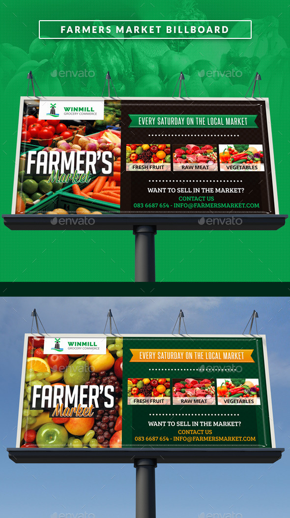 GraphicRiver Farmer s Market Commerce Signage Bilboard 11298099 GraphicRiver Farmer s Market Commerce Signage Bilboard 11298099
