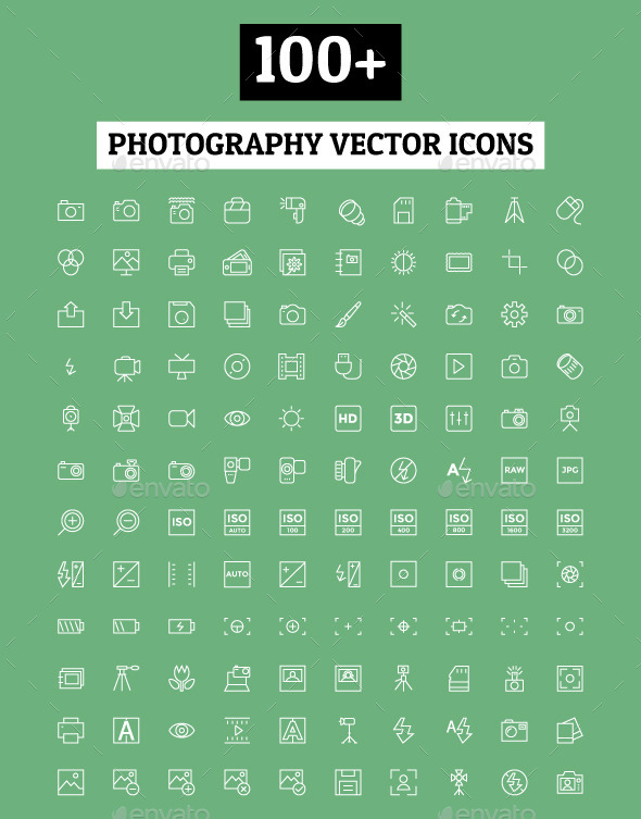 GraphicRiver 100& Photography Vector Icons 11298247 GraphicRiver 100& Photography Vector Icons 11298247