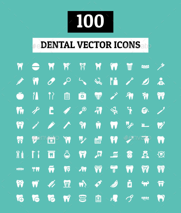 GraphicRiver 100 Dental Vector Icons 11298349 GraphicRiver 100 Dental Vector Icons 11298349