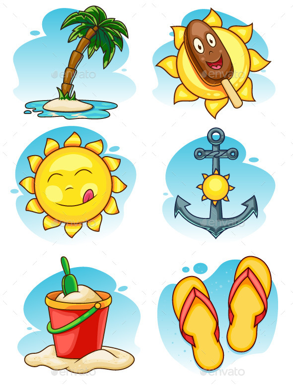 GraphicRiver Summer Vector Illustrations Set 11298697 GraphicRiver Summer Vector Illustrations Set 11298697
