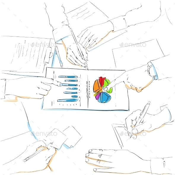 GraphicRiver Financial Charts Sketch Business People Team Work 11298776 GraphicRiver Financial Charts Sketch Business People Team Work 11298776