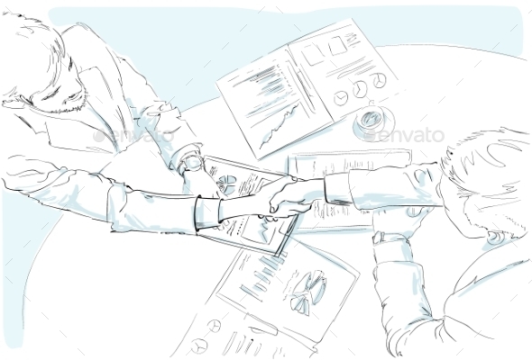 GraphicRiver Business People Handshake Sketch Sign Up Documents 11298783 GraphicRiver Business People Handshake Sketch Sign Up Documents 11298783