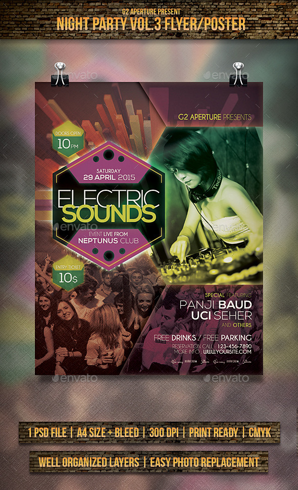 GraphicRiver Night Party Flyer Poster Vol.3 11298839 GraphicRiver Night Party Flyer Poster Vol.3 11298839