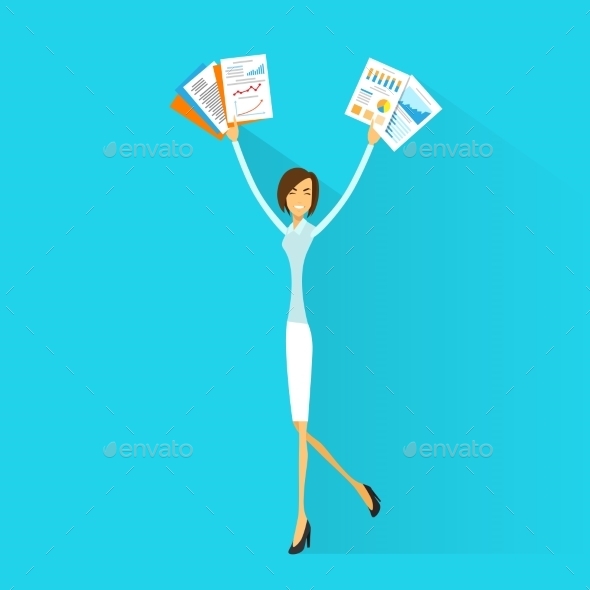 GraphicRiver Business Woman Excited Hold Hands Up 11298842 GraphicRiver Business Woman Excited Hold Hands Up 11298842