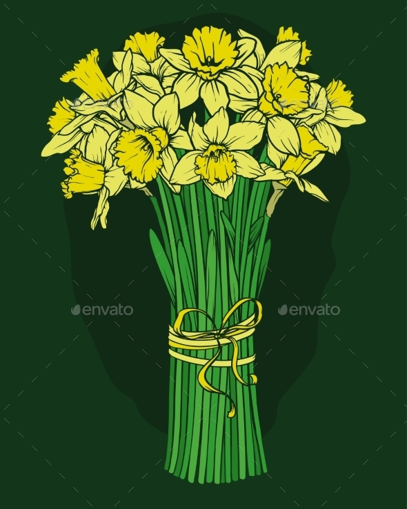 GraphicRiver Daffodils Bouquet 11298958 GraphicRiver Daffodils Bouquet 11298958