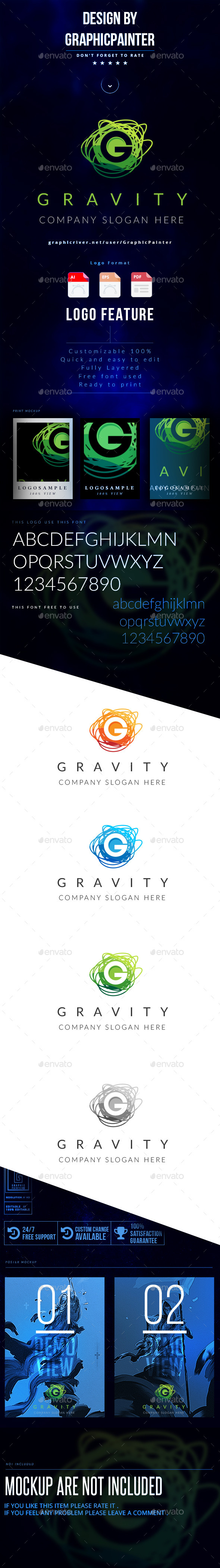 GraphicRiver Gravity Logo 11284999 GraphicRiver Gravity Logo 11284999