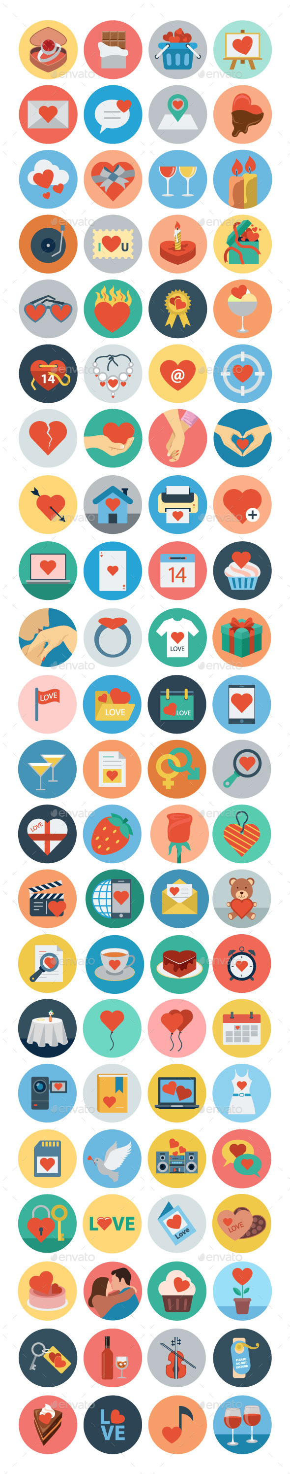 GraphicRiver 75& Flat Love and Romance Icons 11299894 GraphicRiver 75& Flat Love and Romance Icons 11299894