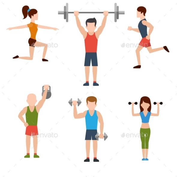GraphicRiver Exercises With Weights 11300646 GraphicRiver Exercises With Weights 11300646