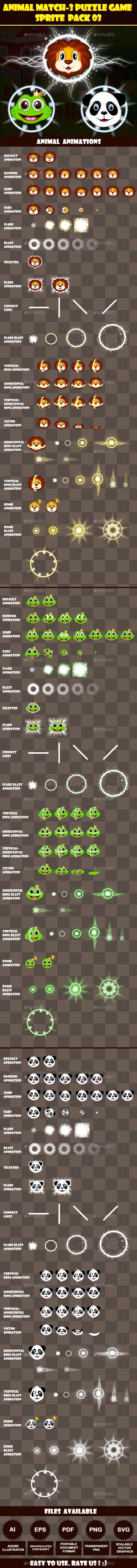 GraphicRiver Animal Match-3 Puzzle Game Sprite Pack 03 11300738 GraphicRiver Animal Match-3 Puzzle Game Sprite Pack 03 11300738