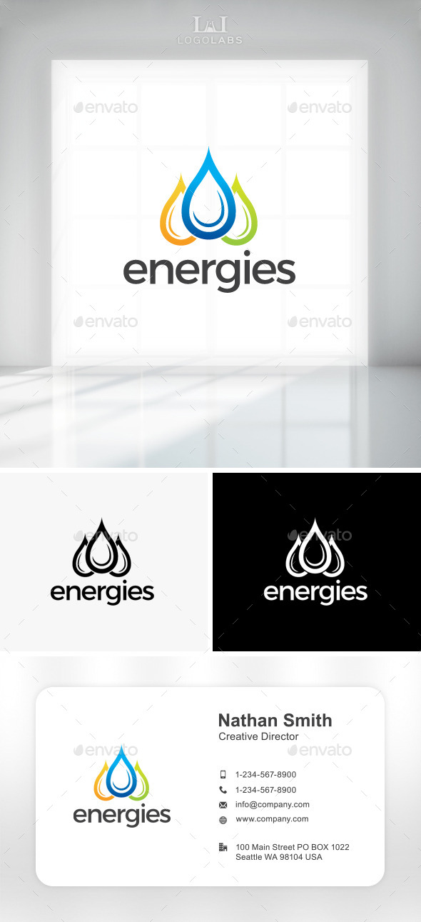 GraphicRiver Energies Water Drops Logo 11301464 GraphicRiver Energies Water Drops Logo 11301464