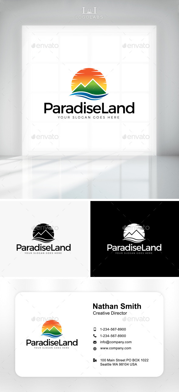GraphicRiver Paradise Land Logo 11301525 GraphicRiver Paradise Land Logo 11301525