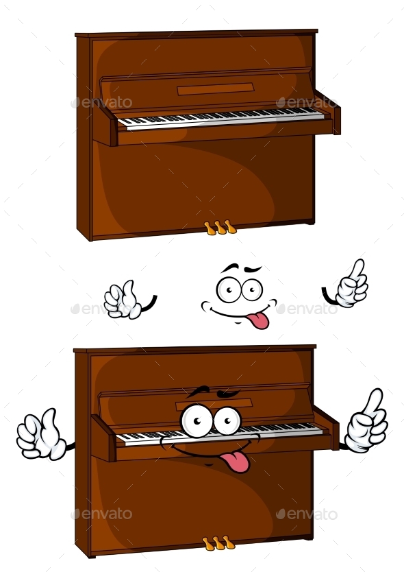 GraphicRiver Cartoon Brown Wooden Piano Character 11301549 GraphicRiver Cartoon Brown Wooden Piano Character 11301549