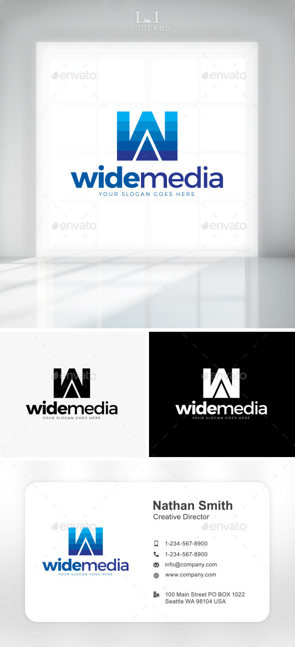 GraphicRiver Wide Media Letter W Logo 11301602 GraphicRiver Wide Media Letter W Logo 11301602