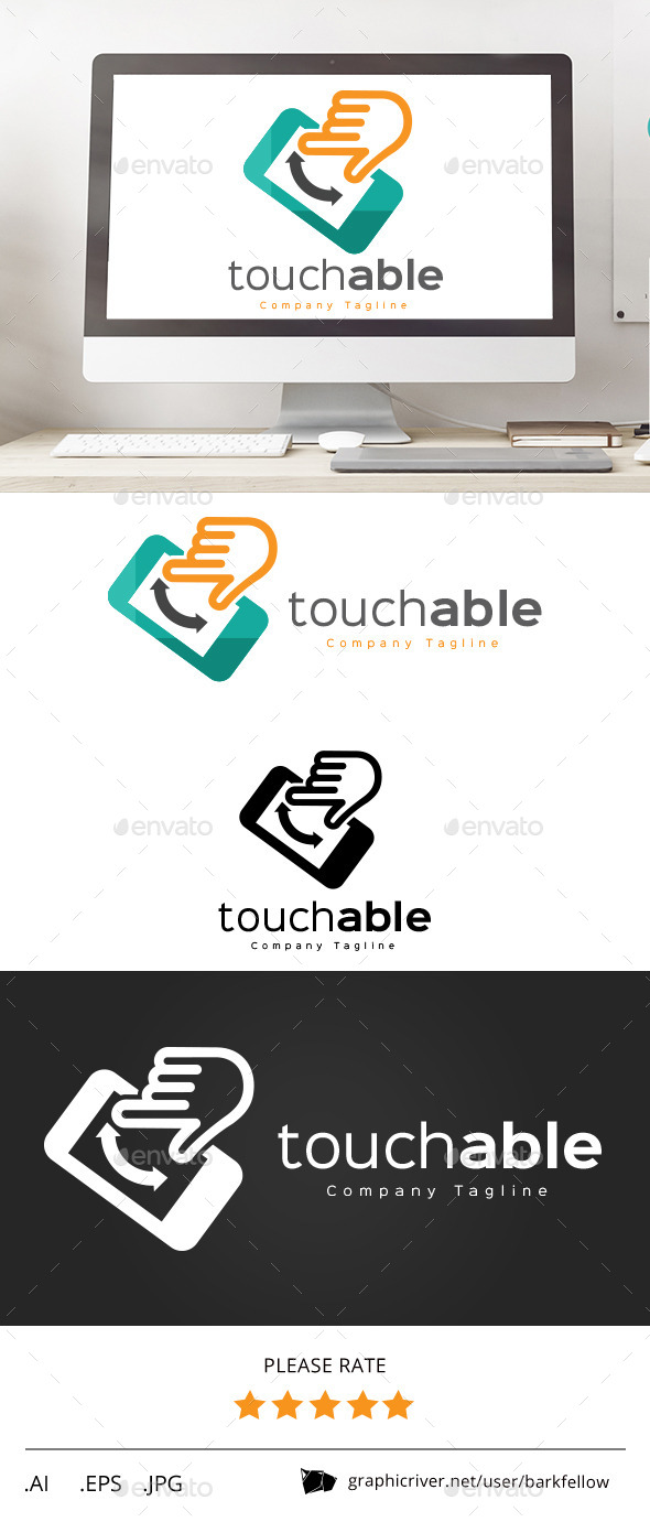 GraphicRiver Touchable Phone Logo 11240598 GraphicRiver Touchable Phone Logo 11240598