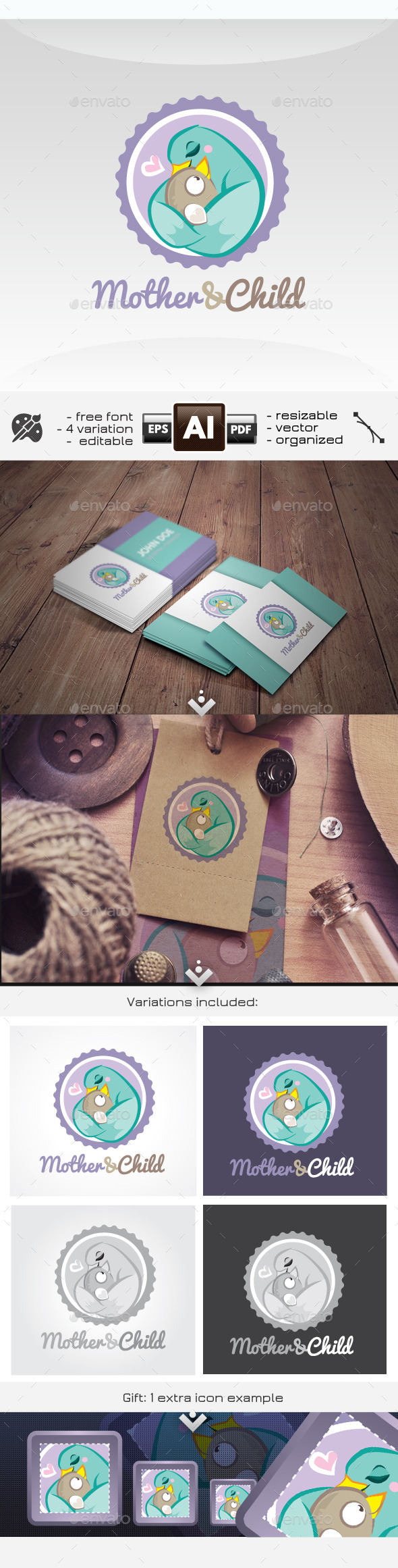 GraphicRiver Mother & Child Lovely Childcare Logo 11274195 GraphicRiver Mother & Child Lovely Childcare Logo 11274195
