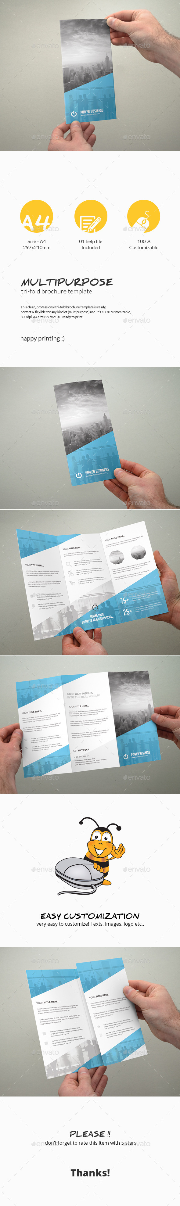 GraphicRiver Tri-Fold Brochure Multipurpose 11305062 GraphicRiver Tri-Fold Brochure Multipurpose 11305062