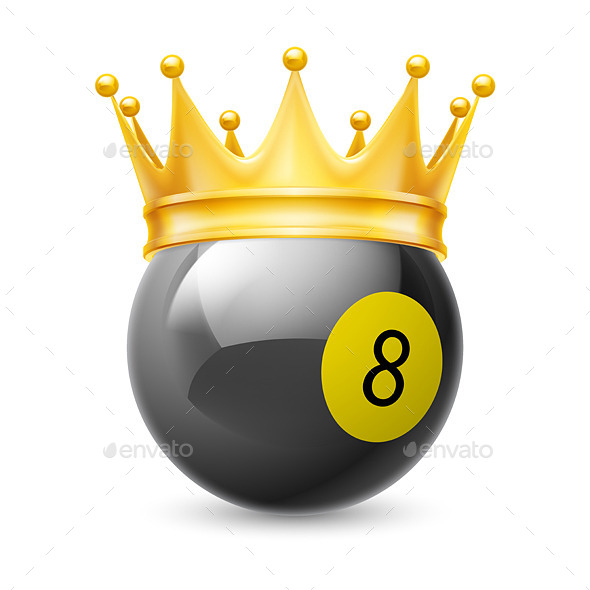 GraphicRiver Gold Crown on a Billiard Ball 11305916 GraphicRiver Gold Crown on a Billiard Ball 11305916