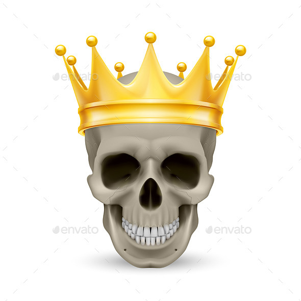 GraphicRiver Golden Crown on the Skull 11306115 GraphicRiver Golden Crown on the Skull 11306115
