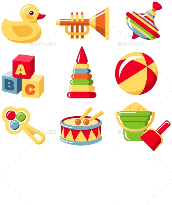 GraphicRiver Toys Set 11306268 GraphicRiver Toys Set 11306268