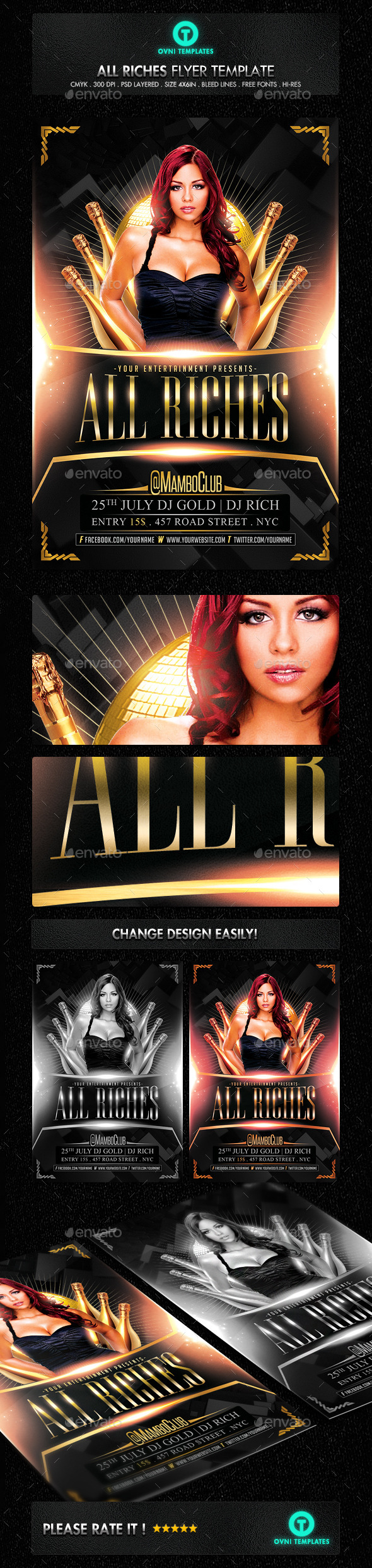 GraphicRiver Rich Gold VIP Flyer template 11306482 GraphicRiver Rich Gold VIP Flyer template 11306482