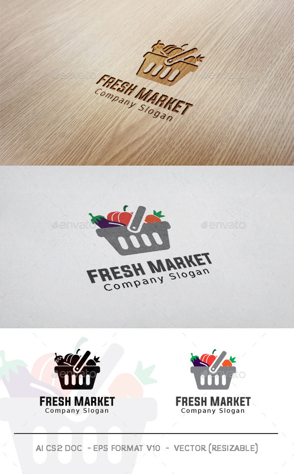 GraphicRiver Fresh Market Logo 11306798 GraphicRiver Fresh Market Logo 11306798