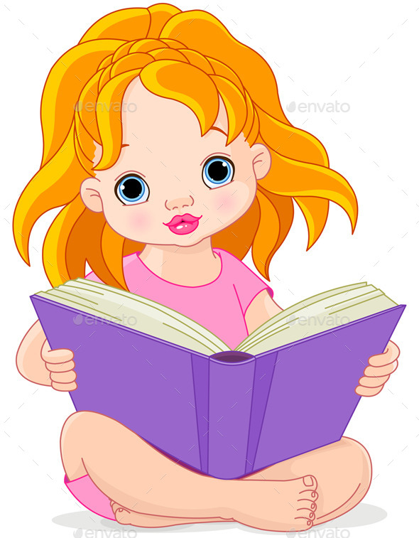 GraphicRiver Reading Girl 11307155 GraphicRiver Reading Girl 11307155