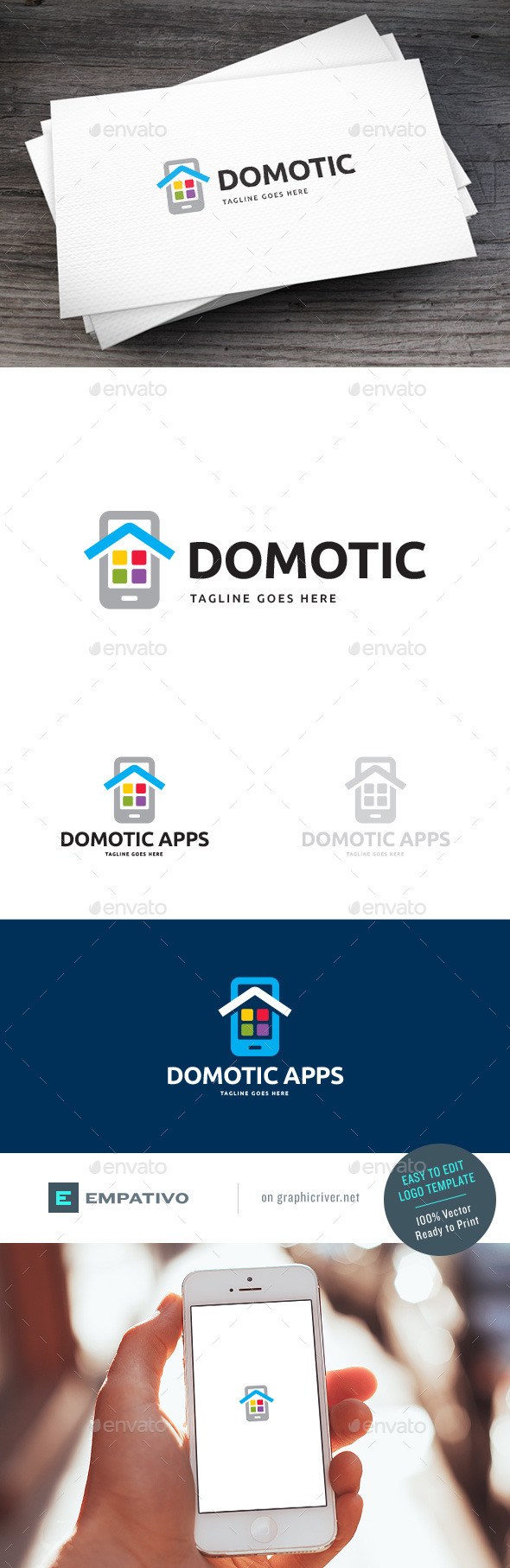 GraphicRiver Domotic Apps Logo Template 11307388 GraphicRiver Domotic Apps Logo Template 11307388