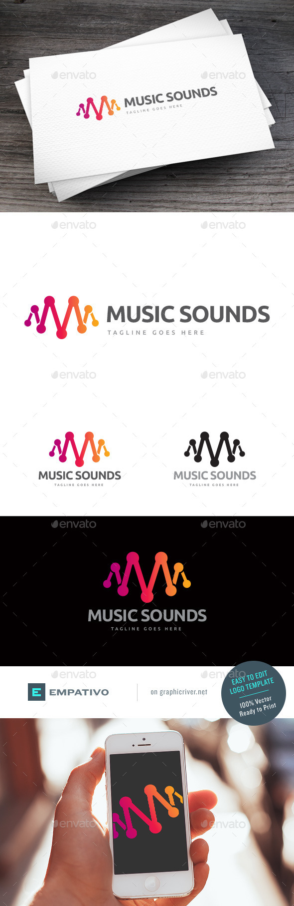 GraphicRiver Music Sounds Logo Template 11307412 GraphicRiver Music Sounds Logo Template 11307412
