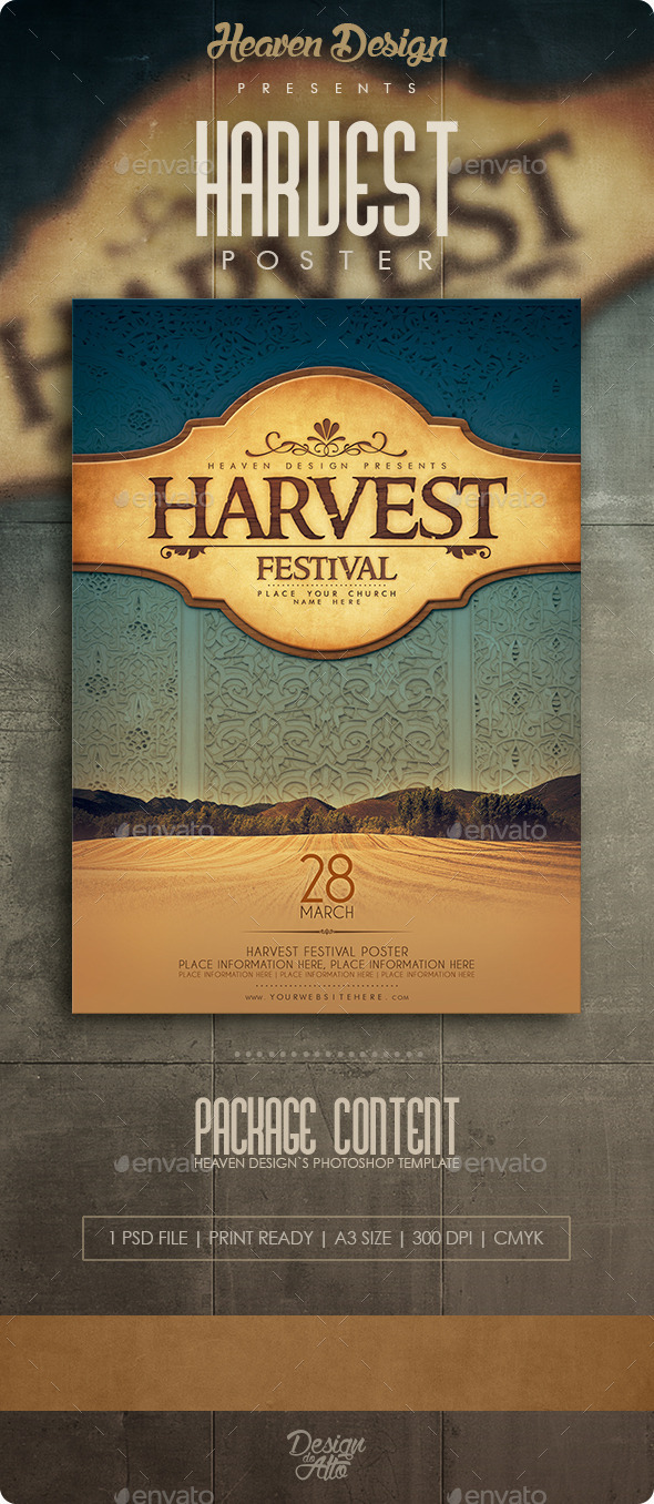 GraphicRiver Harvest Poster 11307602 GraphicRiver Harvest Poster 11307602
