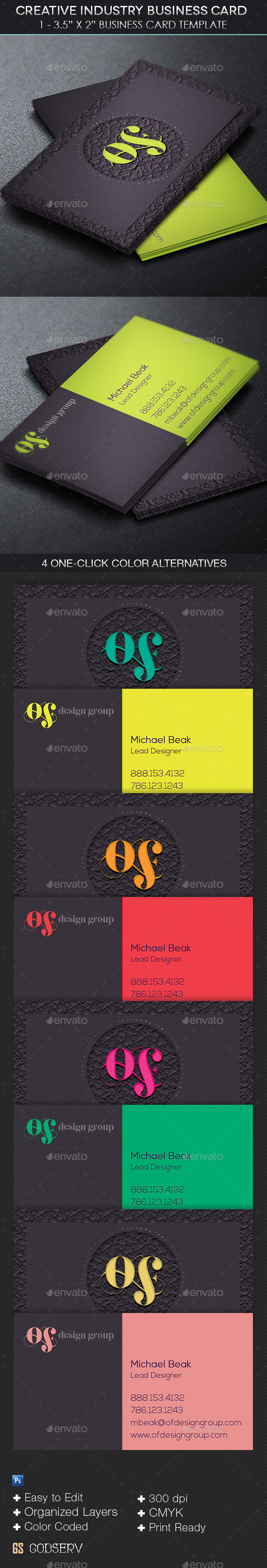 Creative Industry Business Card Template