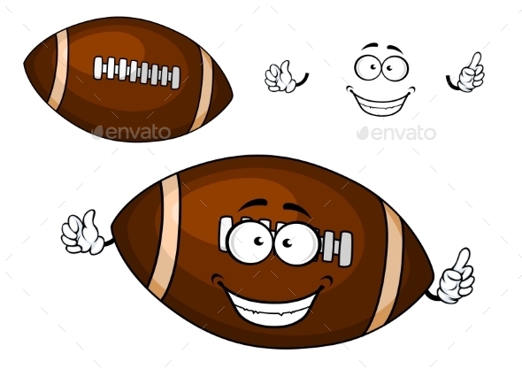 GraphicRiver Cartoon Brown Rugby Ball Mascot Character 11308786 GraphicRiver Cartoon Brown Rugby Ball Mascot Character 11308786