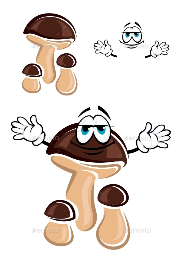 GraphicRiver Cartoon Brown Forest Mashroom Character 11308788 GraphicRiver Cartoon Brown Forest Mashroom Character 11308788