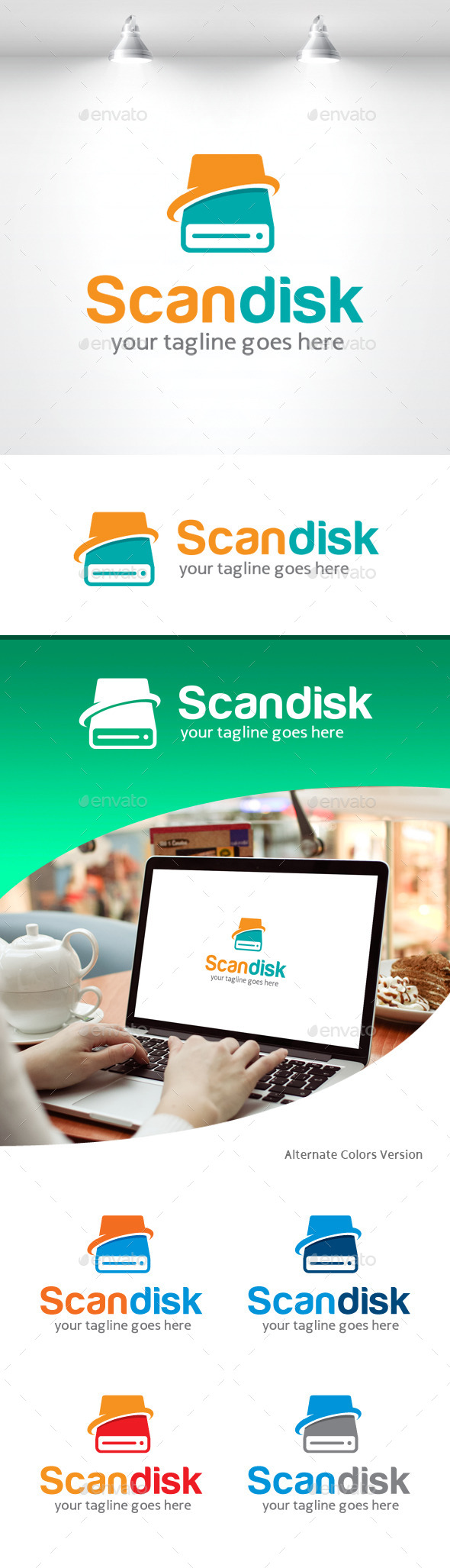 GraphicRiver Scan Disk Logo 11309196 GraphicRiver Scan Disk Logo 11309196