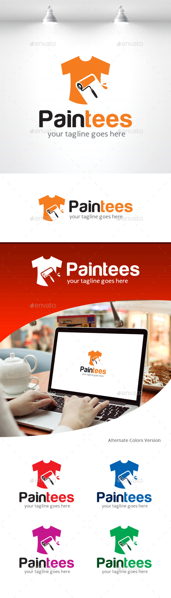 GraphicRiver Paint Tees Logo 11309209 GraphicRiver Paint Tees Logo 11309209