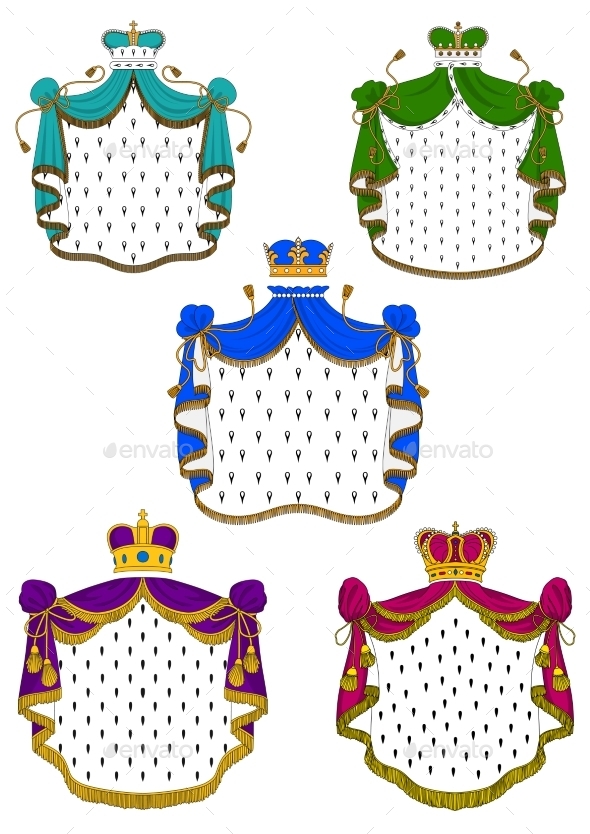 GraphicRiver Colorful Ceremonial Royal Mantles And Crowns 11309211 GraphicRiver Colorful Ceremonial Royal Mantles And Crowns 11309211