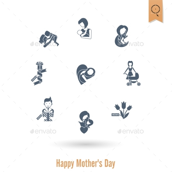 GraphicRiver Happy Mothers Day Icons 11309226 GraphicRiver Happy Mothers Day Icons 11309226