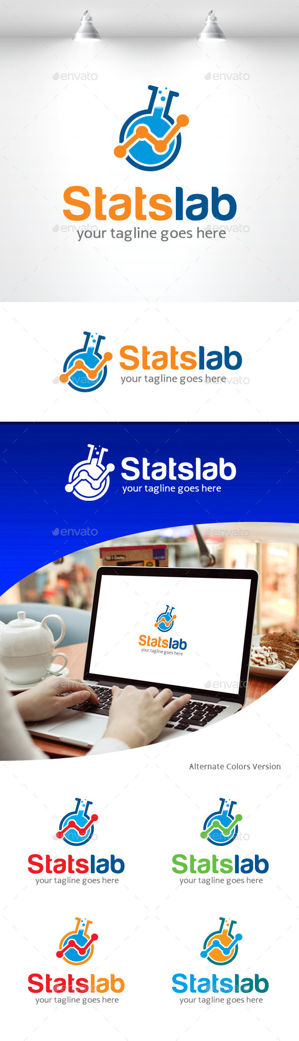 GraphicRiver Stats Lab Logo 11309294 GraphicRiver Stats Lab Logo 11309294